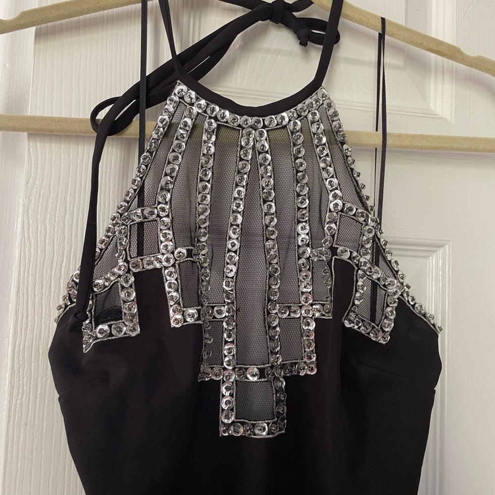 L.O.L. Vintage Black and Silver Prom Dress